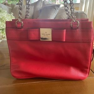 Kate Spade red leather tote